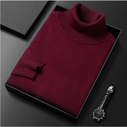 Maglione Invernale da Uomo a Collo Alto con Maniche Lunghe