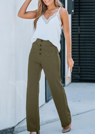 Pantaloni da Donna Aderenti Elasticizzati con Vita Elasticata