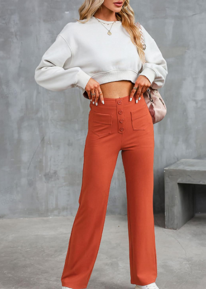 Pantaloni da Donna Aderenti Elasticizzati con Vita Elasticata