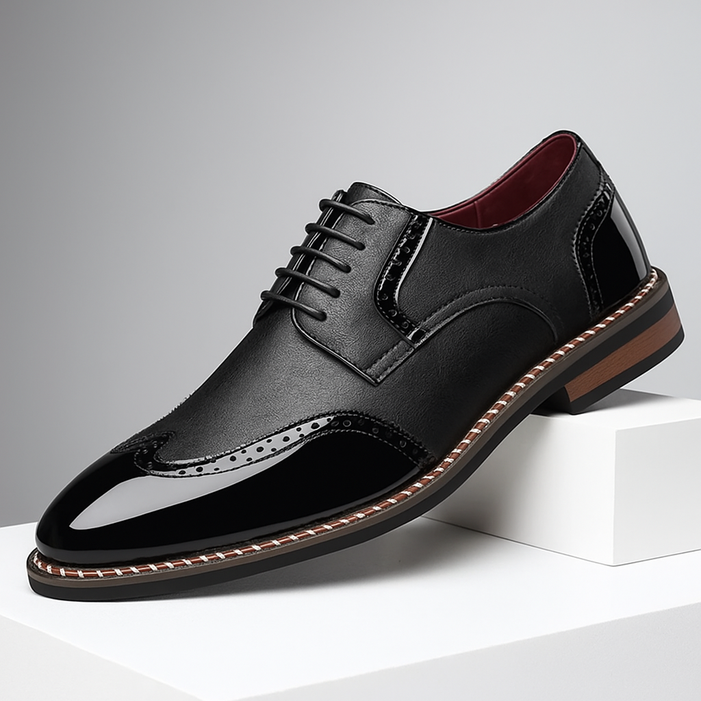 Scarpe da Uomo Brogue Punta a Labbro Dettaglio Rifinito