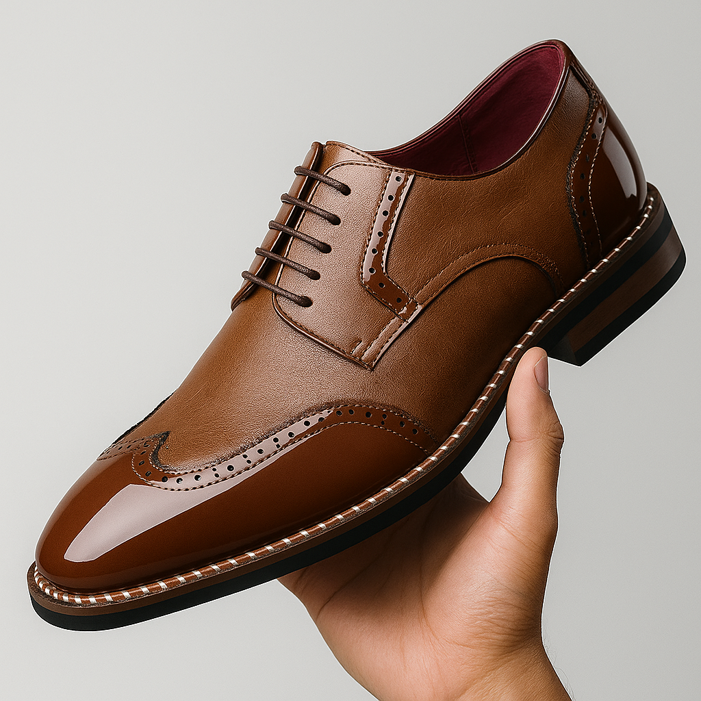 Scarpe da Uomo Brogue Punta a Labbro Dettaglio Rifinito