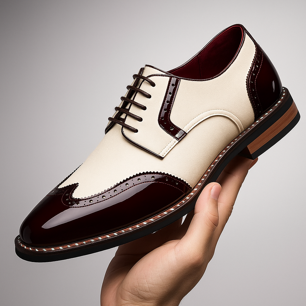 Scarpe da Uomo Brogue Punta a Labbro Dettaglio Rifinito