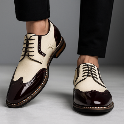 Scarpe da Uomo Brogue Punta a Labbro Dettaglio Rifinito