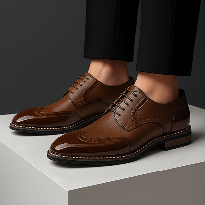 Scarpe da Uomo Brogue Punta a Labbro Dettaglio Rifinito