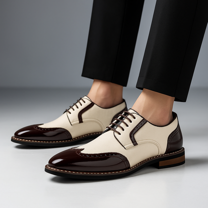 Scarpe da Uomo Brogue Punta a Labbro Dettaglio Rifinito