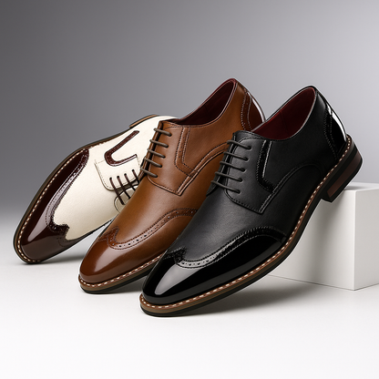 Scarpe da Uomo Brogue Punta a Labbro Dettaglio Rifinito