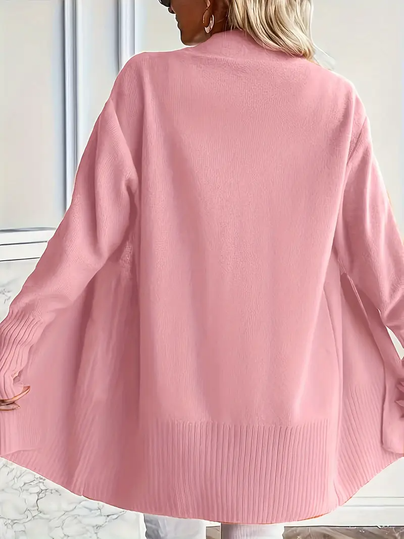 Maglione da Donna in Maglia con Girocollo e Vestibilità Rilassata