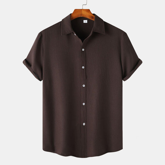Camicia da Uomo a Maniche Corte in Misto Cotone – Ideale per l’Estate