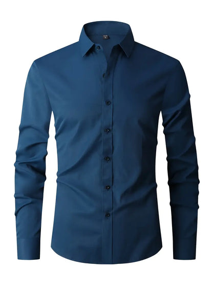 Camicia a Maniche Lunghe Semi-Formale da Uomo | Ideale per Tutte le Stagioni