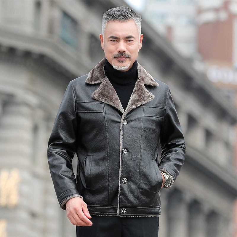 Chaqueta de invierno para hombre con cuello de solapa y múltiples bolsillos
