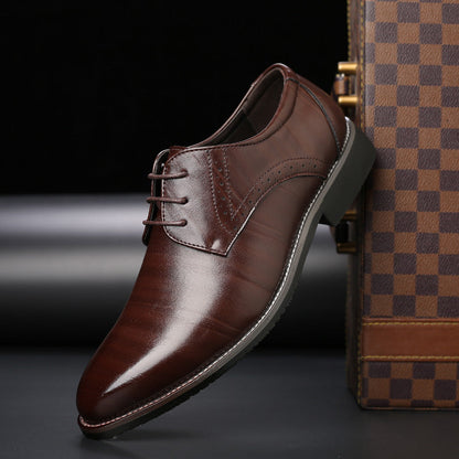 Scarpe da Uomo Plus Size in Pelle con Suola in Gomma | Ideali per Tutte le Stagioni  Descrizione del Prodotto: