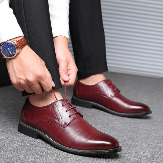 Scarpe da Uomo Plus Size in Pelle con Suola in Gomma | Ideali per Tutte le Stagioni  Descrizione del Prodotto: