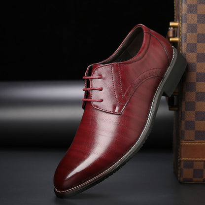Scarpe da Uomo Plus Size in Pelle con Suola in Gomma | Ideali per Tutte le Stagioni  Descrizione del Prodotto: