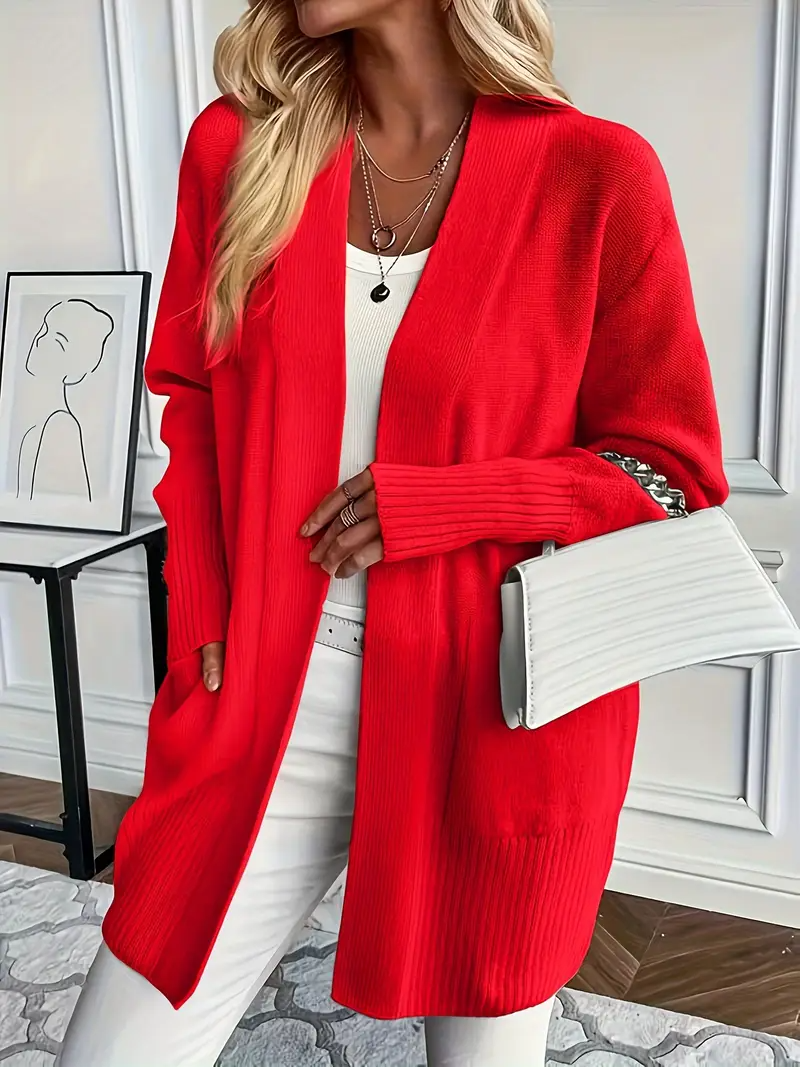 Maglione da Donna in Maglia con Girocollo e Vestibilità Rilassata