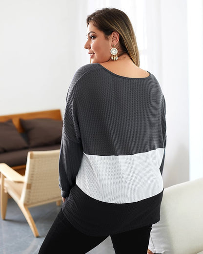 Maglione da Donna Pullover in Maglia con Dettagli a Coste