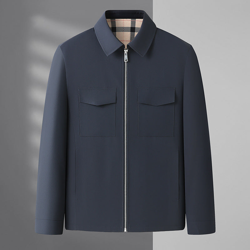 Giacca Leggera da Uomo con Rever e Tasche a Fessura | Ideale per Primavera & Autunno