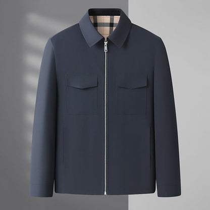Giacca Leggera da Uomo con Rever e Tasche a Fessura | Ideale per Primavera & Autunno