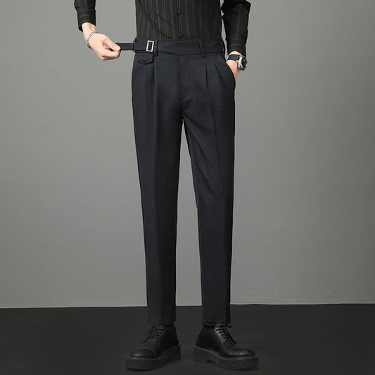 Pantalone Elegante Uomo Slim Fit Diritto Ideale per l'Autunno