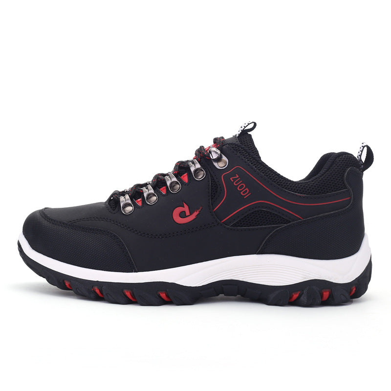 Men's Low-Cut Hiking Shoes with MD Sole and Lace Closure