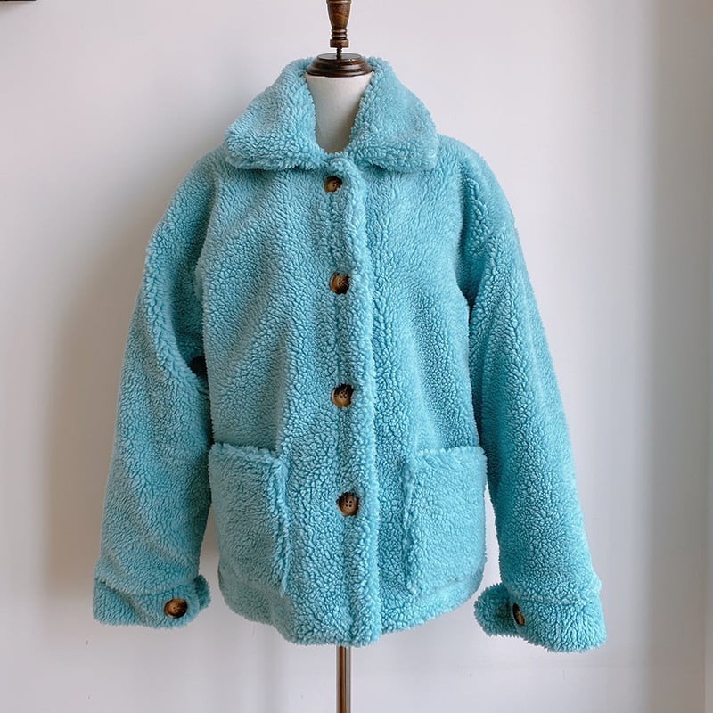 Cappotto Invernale Donna in Ecopelliccia con Maniche Lunghe e Lunghezza Media