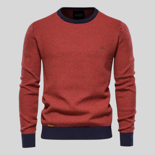 Maglione da Uomo in Maglia con Girocollo e Maniche Lunghe