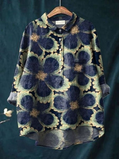 Blusa a fiori con tessuto leggero I Ideale per primavera ed estate