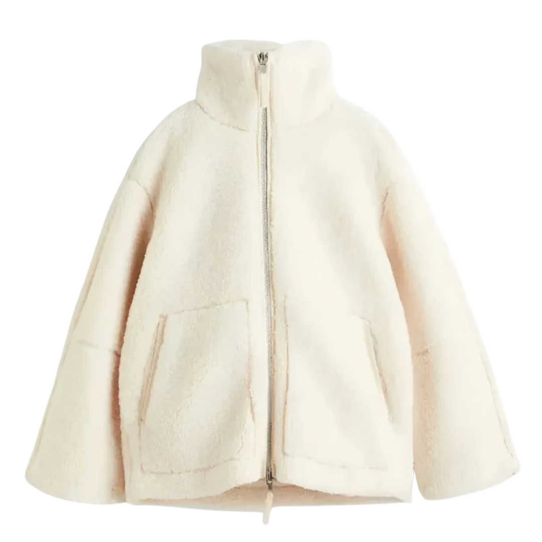 Giacca Invernale da Donna con Cappuccio, Cerniera e Tasche Frontali