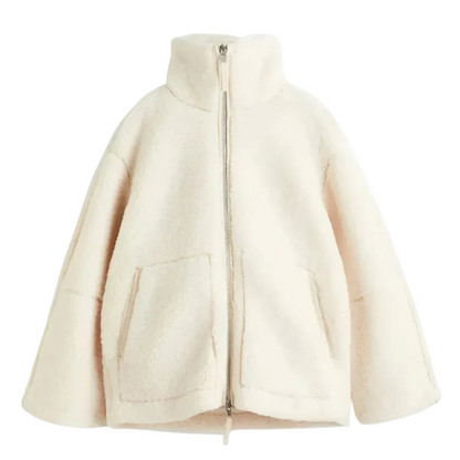 Giacca Invernale da Donna con Cappuccio, Cerniera e Tasche Frontali