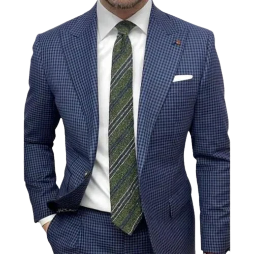 Blazer da uomo con revers a righe e taglio comodo per ogni occasione