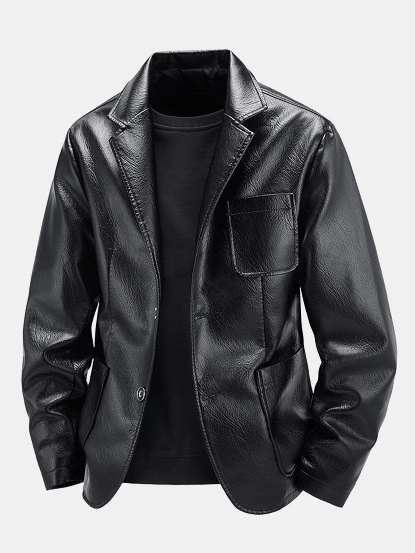 Blazer da Uomo con Rever a Lancia e Chiusura a Bottoni