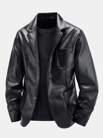 Blazer da Uomo con Rever a Lancia e Chiusura a Bottoni