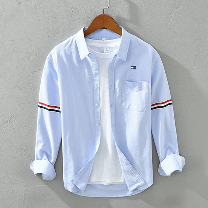 Camicia Estiva da Uomo a Maniche Lunghe con Chiusura a Bottoni