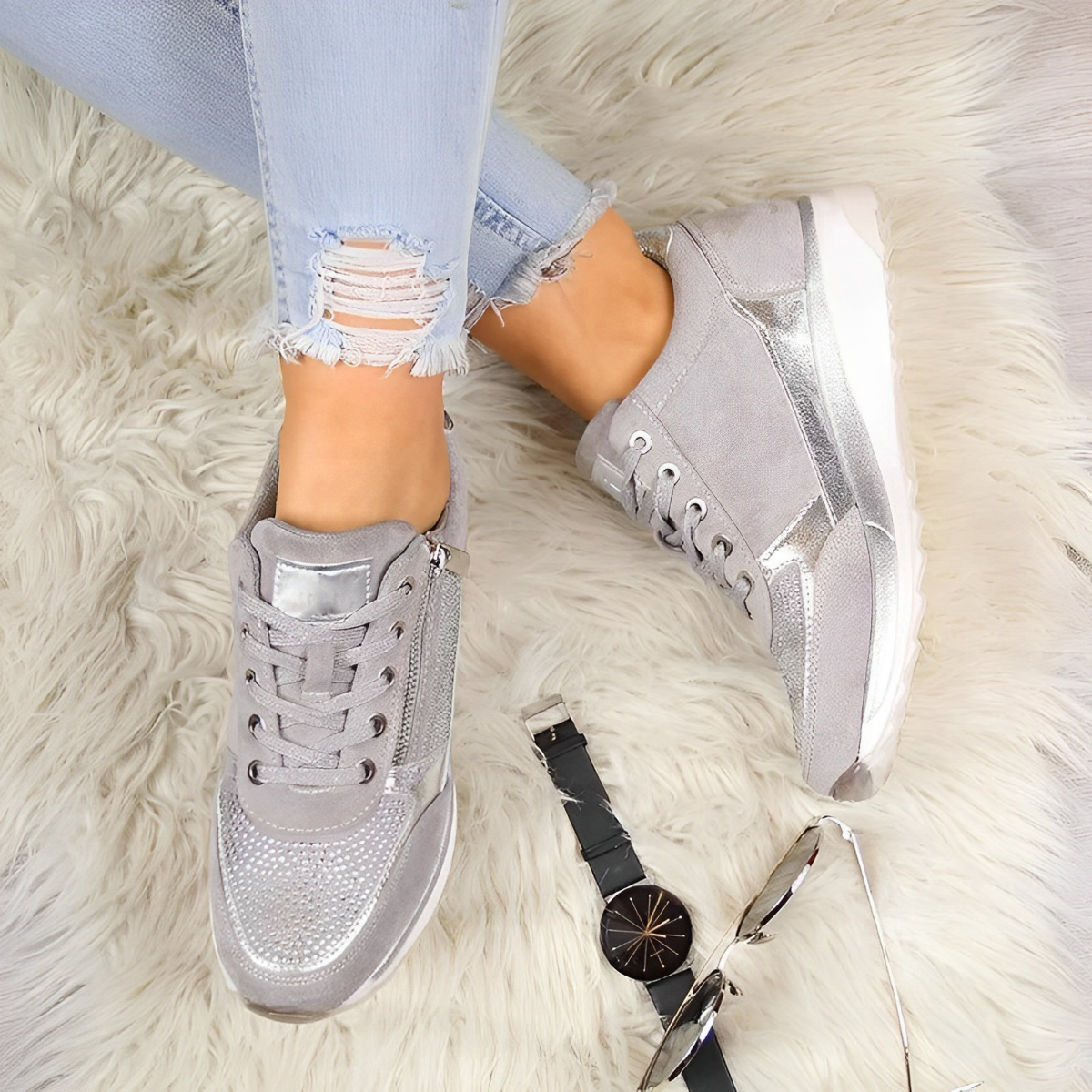 Sneakers con Zip e Suola Ammortizzata I Ideali per Tutte le Stagioni