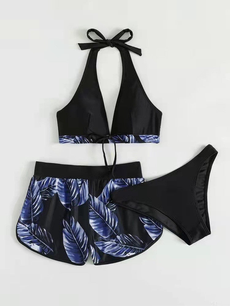 Set Bikini da Donna con Pantaloncini Abbinati e Tessuto Asciugatura Rapida