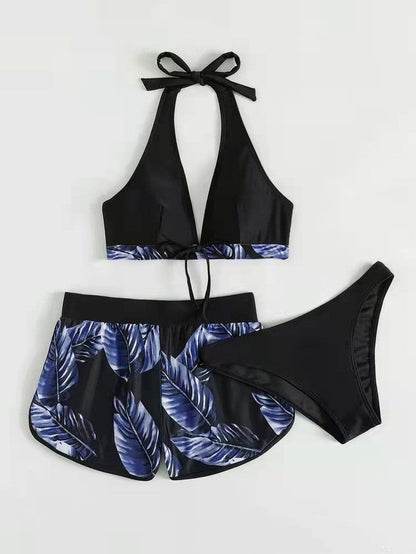 Set Bikini da Donna con Pantaloncini Abbinati e Tessuto Asciugatura Rapida