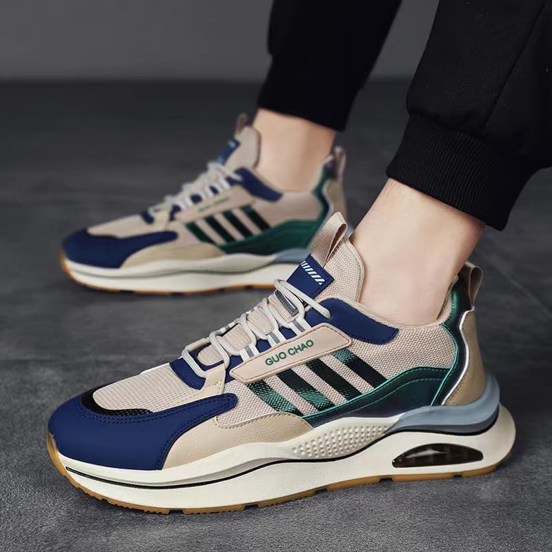 Men's Summer Running Shoes with Air Cushion and Rubber Sole