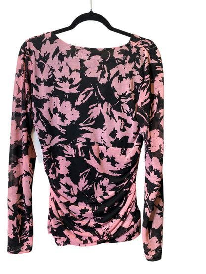 Camicetta da Donna a Maniche Lunghe in Nero e Rosa