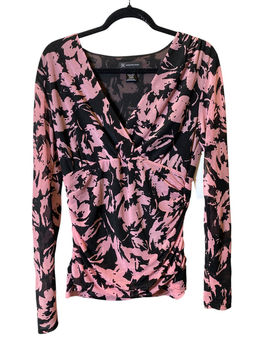Camicetta da Donna a Maniche Lunghe in Nero e Rosa