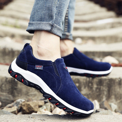 Scarpe Outdoor Slip-On da Uomo con Tomaia in Camoscio e Suola in Plastica