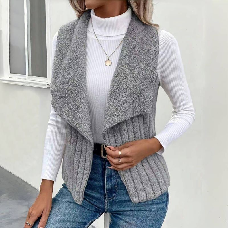 Cardigan lungo aperto in maglia morbida tinta unita ideale per la primavera