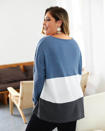 Maglione da Donna Pullover in Maglia con Dettagli a Coste