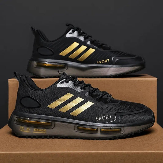 Zapatillas deportivas para hombre con cordones, suela de aire y punta redonda