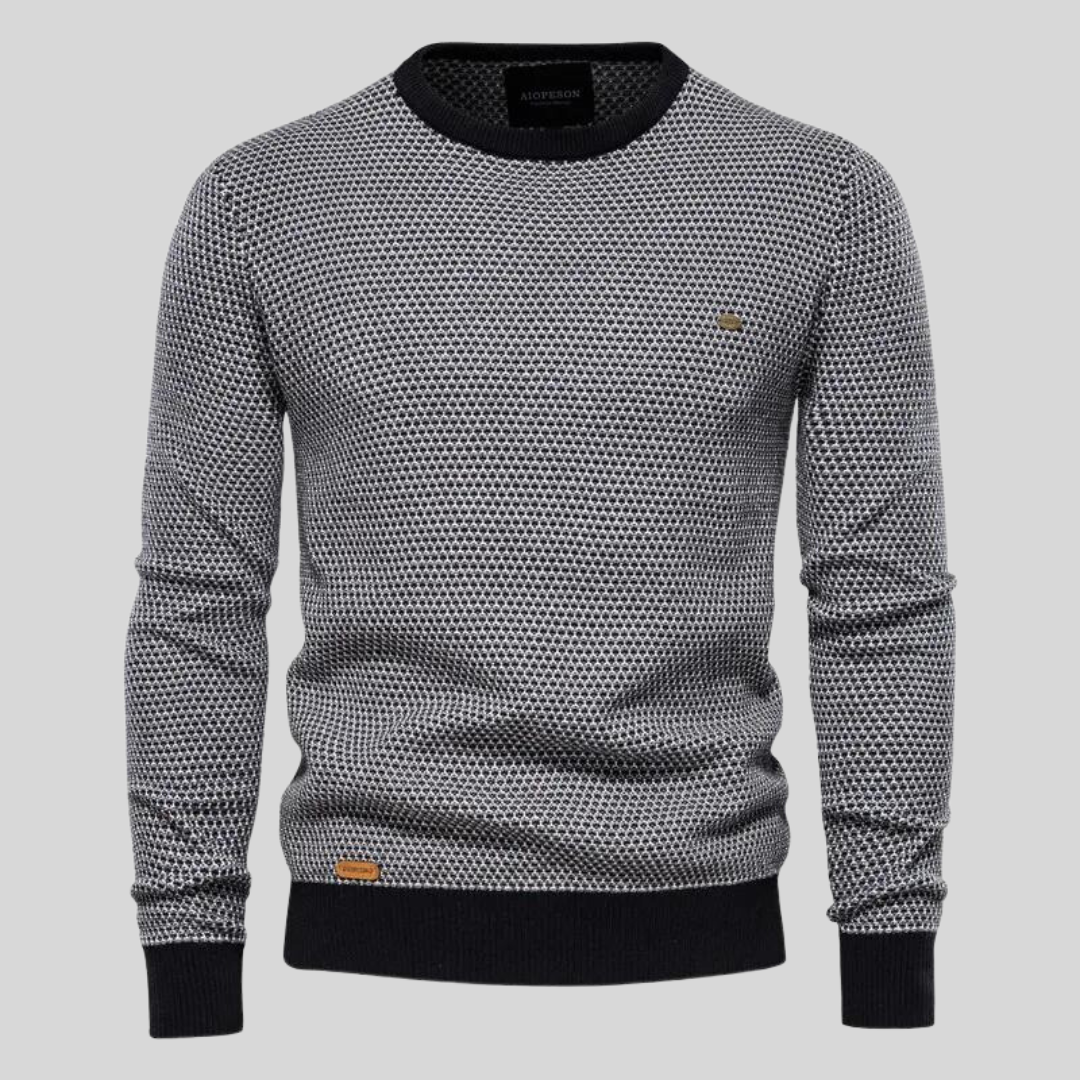 Maglione da Uomo in Maglia con Girocollo e Maniche Lunghe