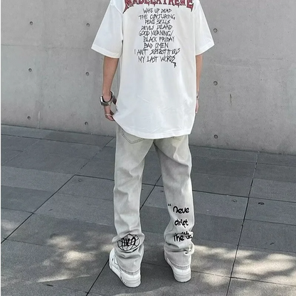 Jeans da Uomo con Vestibilità Rilassata e Silhouette Oversize