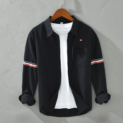 Camicia Estiva da Uomo a Maniche Lunghe con Chiusura a Bottoni