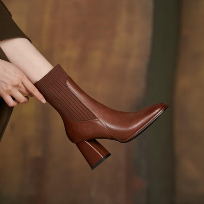 Stivaletti da Donna Tacco Basso Design Solido