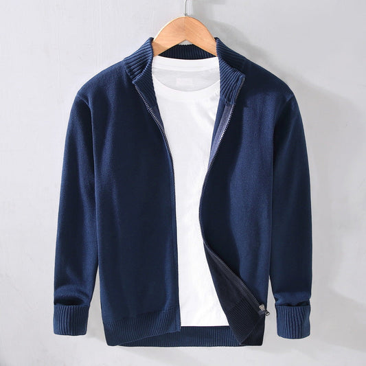 Cardigan Slim Fit Uomo a Tinta Unita Ideale per l'Autunno