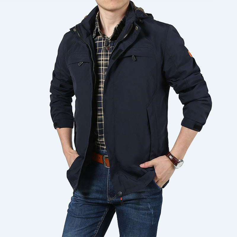 Men's Quick-Dry Outdoor Jacket with Zip Pockets