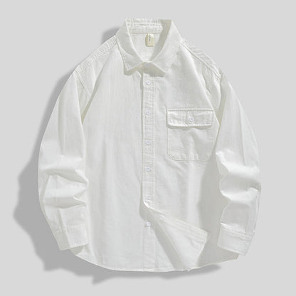 Giacca camicia da uomo in cotone a vestibilità ampia ideale per tutte le stagioni