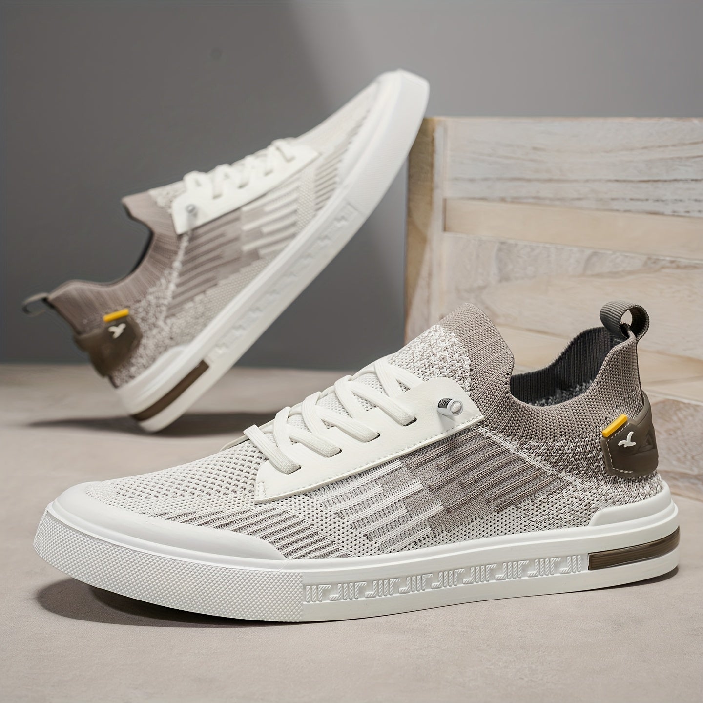 Sneakers da Uomo in Maglia con Design Bicolore e Soletta EVA